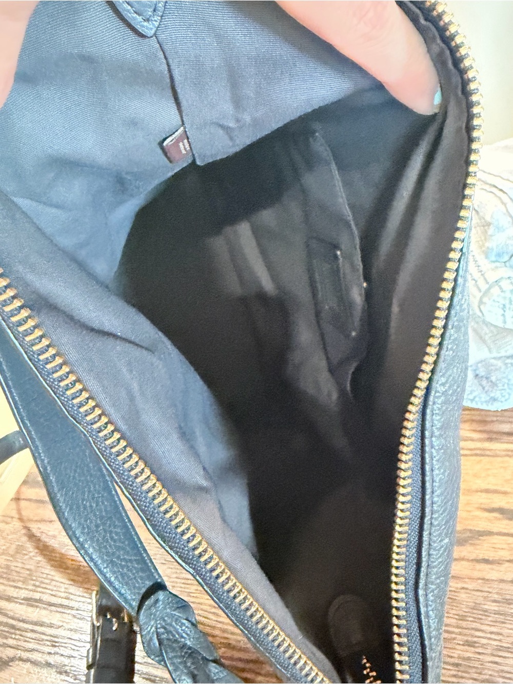 Coach Abby Duffle, Black Pebbled Leather Two-Way with Gold Hardware - Picture 11 of 13